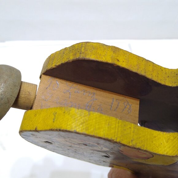 Fisher Price Walt Disney's Pinocchio's Donkey Wooden Pull Toy #494 Vintage RARE - Picture 8 of 10